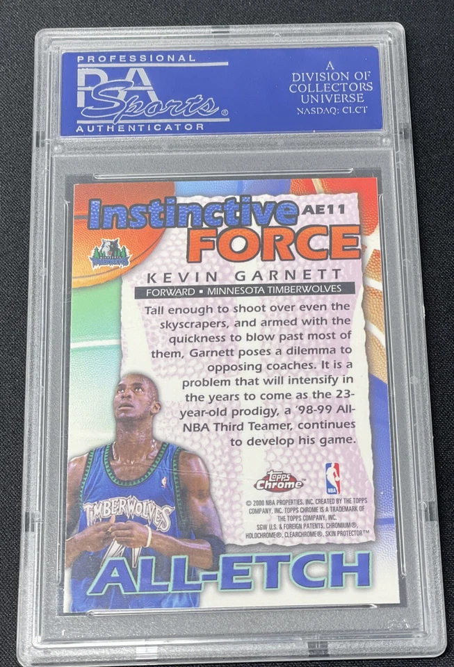 1999 Topps Chrome All-Etch Instinctive Force Kevin Garnett AE11 PSA 10 GEM MINT! - Image 3 of 3
