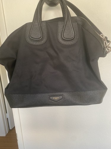 Givenchy Nightingale Mix Material Satchel Large Black Silver Hardware - Picture 2 of 11