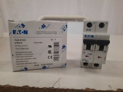 Eaton NSB FAZ-S10/2 Miniature Circuit Breakers (MCBs) FAZ 2P 10A 120/240V 50/60H