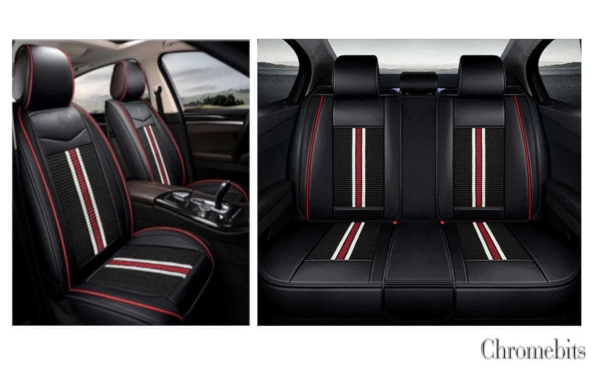 Deluxe Black PU Leather Full set Seat Covers For VW Golf Polo