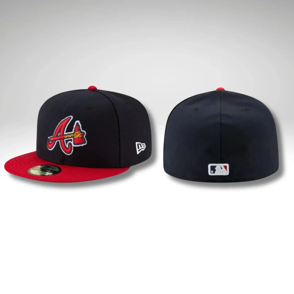 Atlanta Braves ATL MLB Game Authentic 59FIFTY Fitted Cap - 5950 Axe Logo - Image 2 of 2