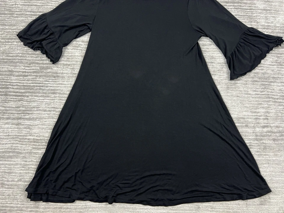 Платье женское New Directions большое черное рукав 3/4 вискоза смесь длина до колена - Изображение 3 из 4