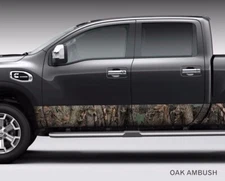 Camo "Oak Ambush" Rocker Panel Graphic Decal Wrap Kit Truck SUV - 6 Size Options