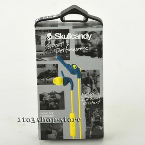 Skullcandy XTplyo Sport dans l'oreille Buds Earphones Casques avec/Mic Bleu Marine Jaune