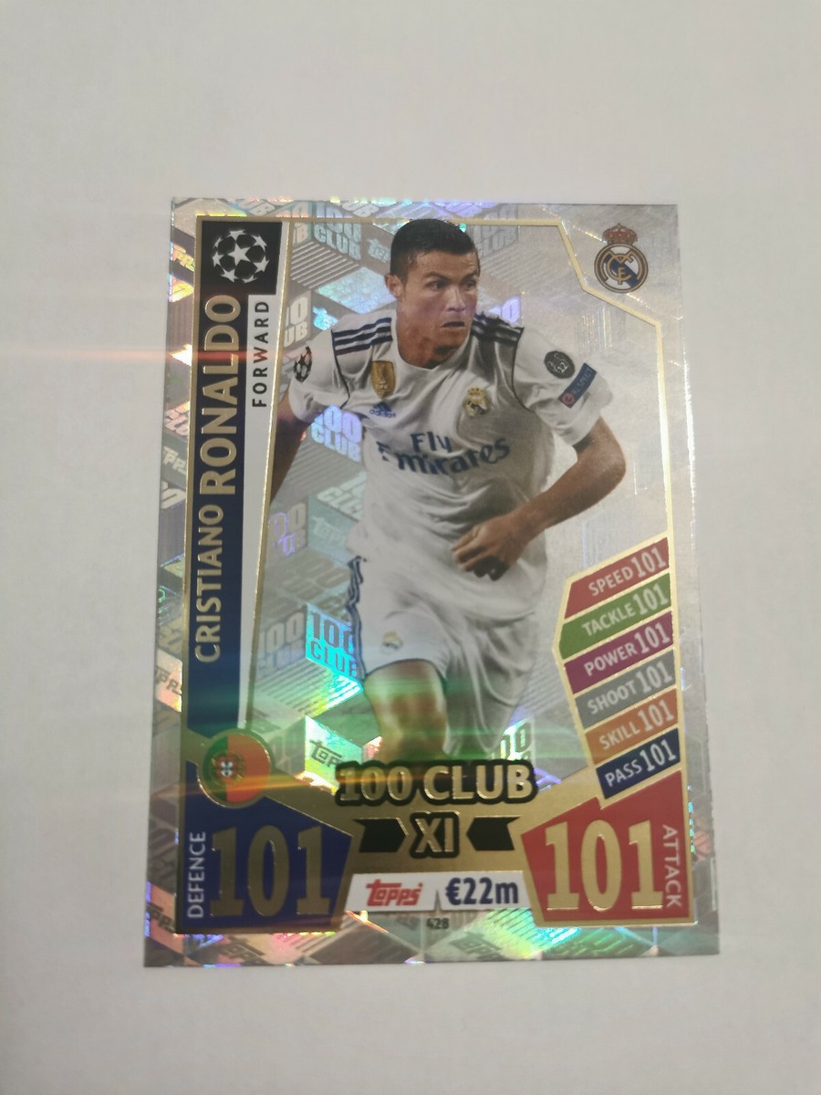 Topps Match Attax 2017/18 Champions League 100 CLUB XL Cristiano Topps Match Attax 2017/18 Champions League 100 CLUB XL Cristiano