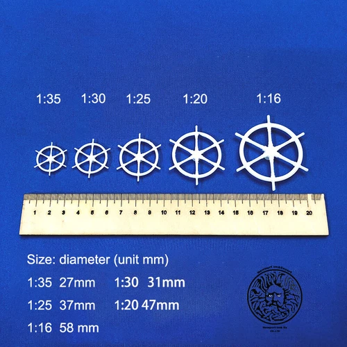 Modern Steering Wheel Nautical Wheel RC Model Ship Fittings Multi Size Available