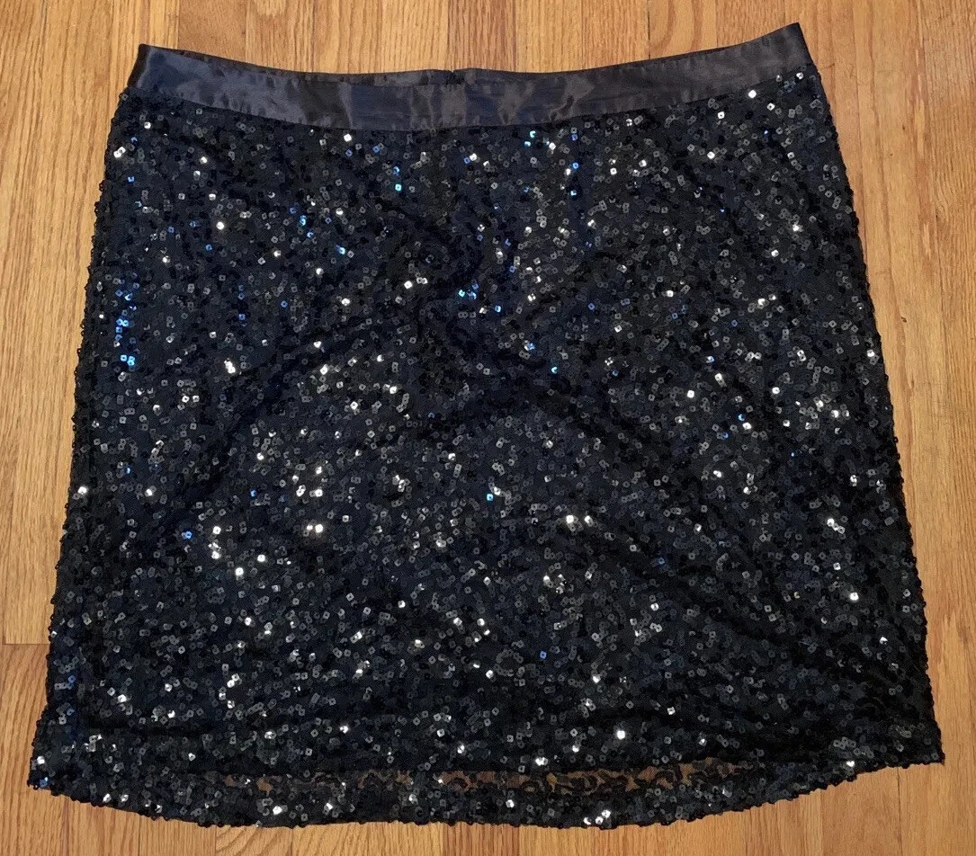 Lane bryant top black sequin skirt