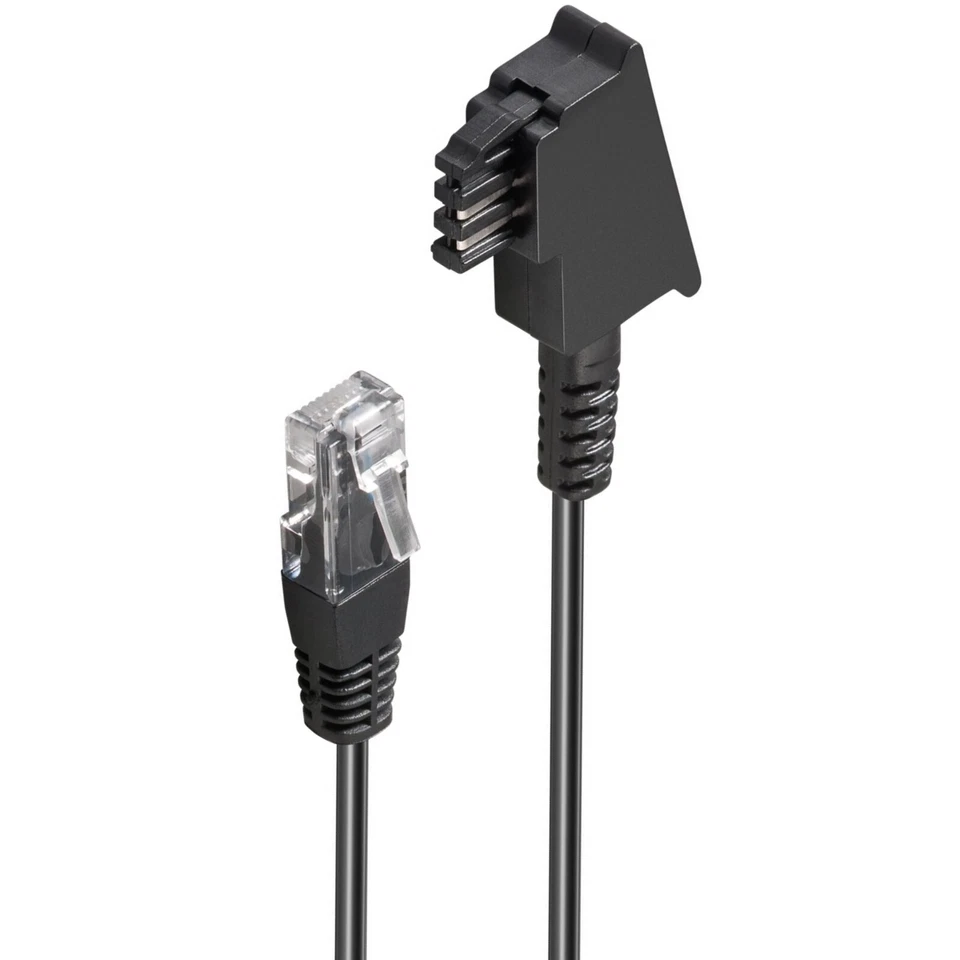 DSL Router VDSL IP Kabel schwarz FritzBox EasyBox Speedport RJ45>TAE alle Längen - Bild 2 von 4