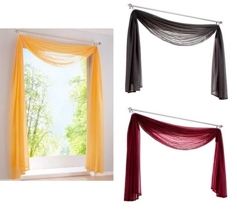 Window Scarf European Style Valances Curtain Voile For Living Room Office Decor