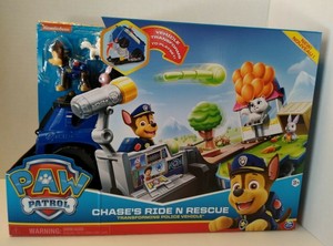 paw patrol chase's ride rescue transforming playset