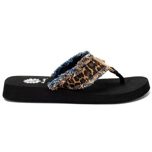 yellow box fayth leopard flip flops
