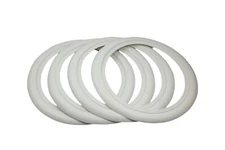 4X Classic Fiat 500 126 600 White Wall Rubber Trim 12 Inch Insert Kit 4cm
