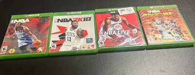 Xbox One Games Lot Of 4 NBA NBA2K 15, 18, Playgrounds 2 and NBA Live 19 (tested)