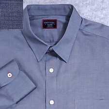 UNTUCKIT MENS SHIRT XL BLUE WRINKLE FREE COTTON BROADCLOTH