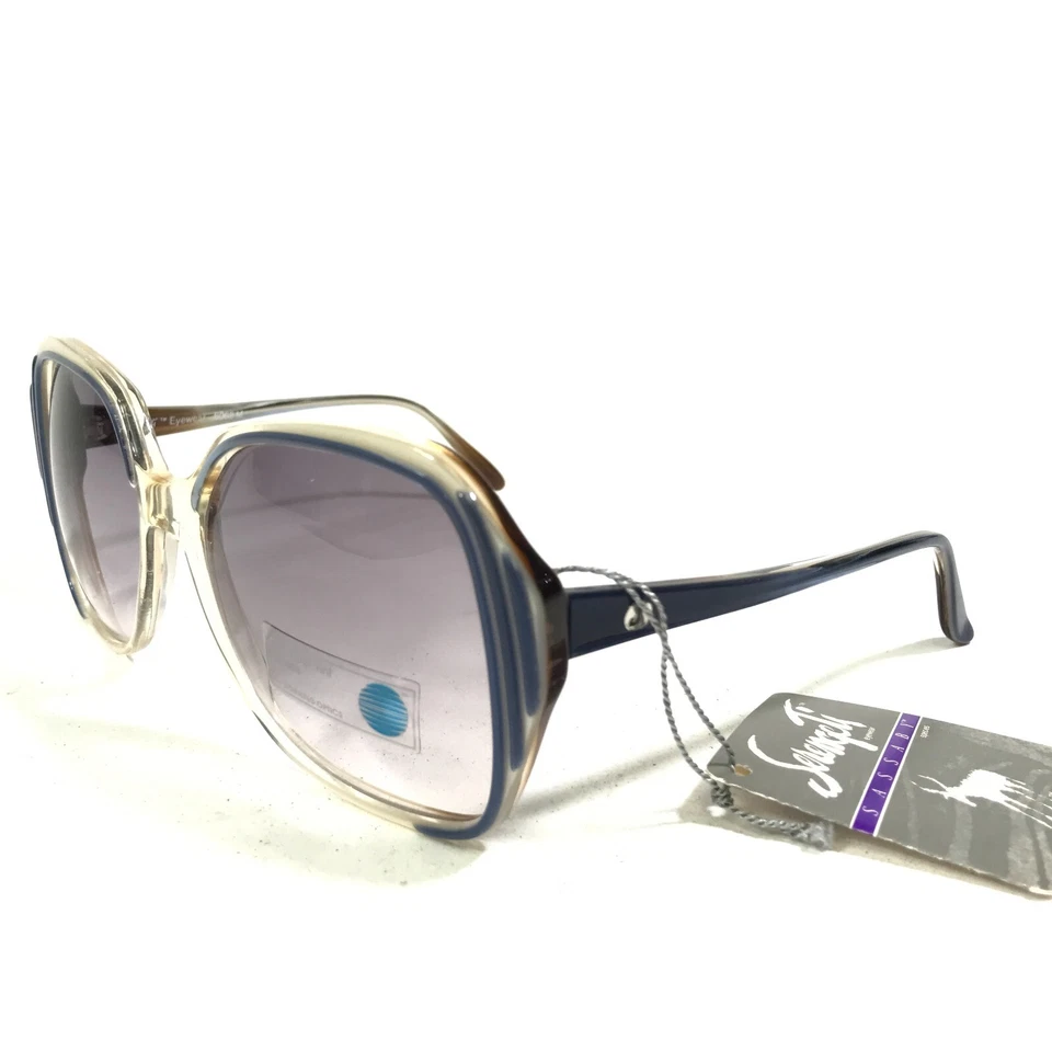 Gafas de sol vintage Serengeti Sassaby 6068 M azul marrón cuadrado púrpura lentes Foto 4 de 4