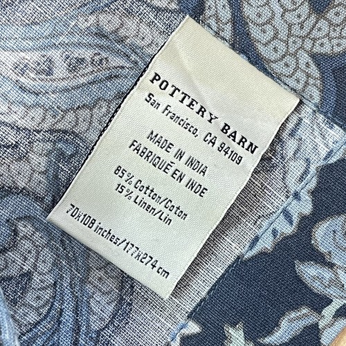 Pottery Barn Reza Palampore Blue Full Queen Duvet, & Pillow Shams, & Bed Skirt - 第 4/6 張圖片