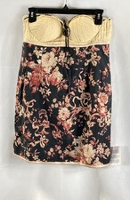 Asos Women Multicolor Floral Strapless Size 8