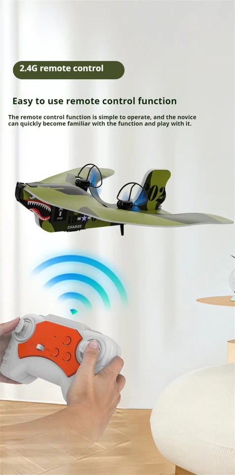 Mini avión de radiocontrol KF802 4 CANALES Delta Glider interior y exterior RTF para niño principiante Foto 2 de 4