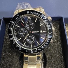 BENYAR DEDIMA Men's Quartz Chronograph Watch - Blue Dial Stainless Steel Sport