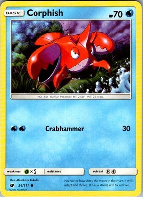 Corphish Crimson Invasion 24/111 Common Pokemon Near Mint