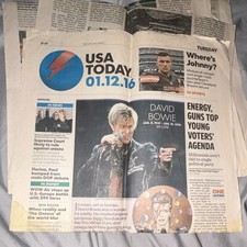 USA TODAY Newspaper Jan 12 2016 David Bowie Cover 