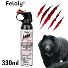 Feloiy 11 oz. Bear Repellent Survival Spray Deterrent 30ft with Spray Bag