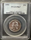 1954 SILVER Washington Quarter PCGS PR67