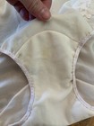 Vtg Van Raalte Nylon Pink Panties Floral Details Sz 7 High Waisted Pin Up
