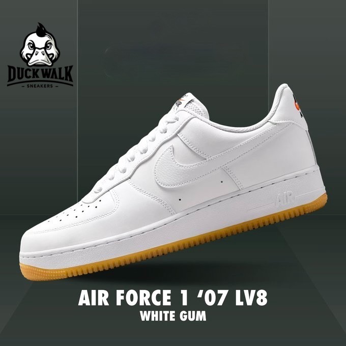 Nike Air Force 1 '07 Shoes White Gum II7630-100 Men's Multi Size NEW