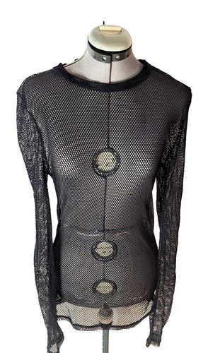 Lip Service Black Fishnet Longsleeve Mesh Unisex Top