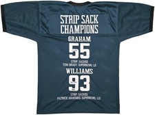 Eagles Brandon Graham & Milton Williams Auto Green Super Bowl Jersey Sack BAS