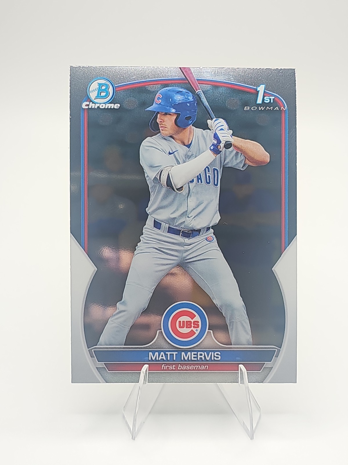 2023 Bowman Chrome Prospects Matt Mervis 1st ROOKIE #BCP-74 - Chicago Cubs