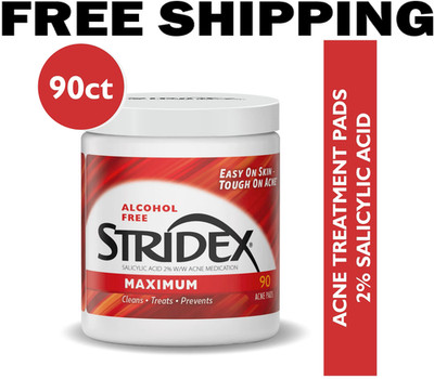 Stridex Medicated Acne Pads Maximum Strength CLeans Treats Prevents - 90 Ct.