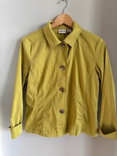 Chico's Chartreuse Green Lightweight Button Front Jacket shirt Size 0 Small