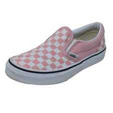 Vans Kids Slip-On Pink Checkerboard Shoes Size 3 Youth Classic Skater Sneaker