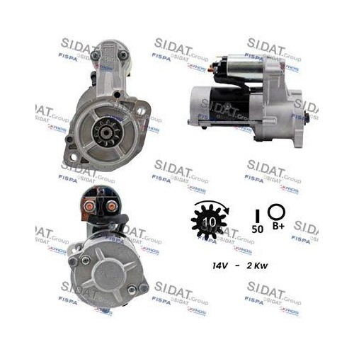 Démarreur Sidat S12MH0056 pour réparer le système de démarrage Mitsubishi Kia