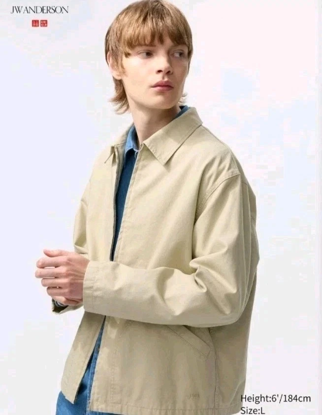Uniqlo JW Anderson Zip-Up Blouson Jacket | Biege S