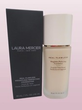 LAURA MERCIER REAL FLAWLESS WEIGHTLESS PERFECTING FOUNDATION 0N1 SILK 1 OZ.