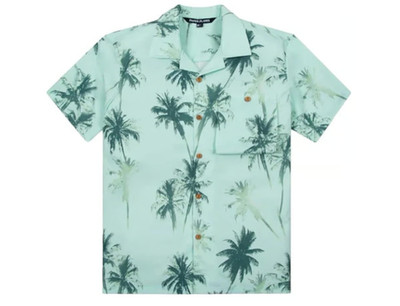 New Mens Paper Planes Palms Sunset Shirt MSRP $158 SIZE M