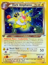 Dark Ampharos - 1/105 - Pokemon Neo Destiny 1st Edition Holo Rare Card WOTC HP on eBay