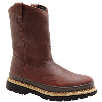 GEORGIA BOOT  Wellington Boot,M,11 1/2,Brown,PR 34AF07