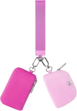 Babysun Mini Zip Around Dual Pouch Wristlet With 2 Straps Wristlet Keychain Wall