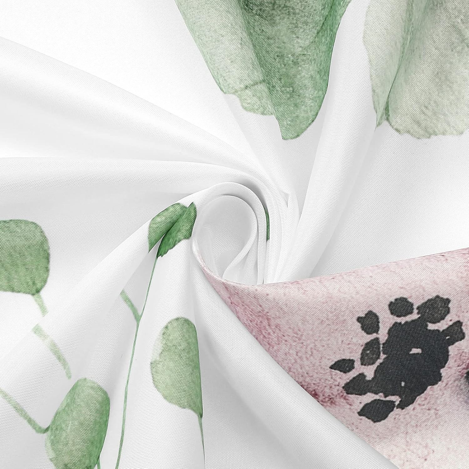 как выглядит Stylish Waterproof Floral Shower Curtain 72x72 - Minimalist Design in Sage Green фото