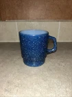 Vintage Anchor Hocking Fire King Ware Blue Speckled Coffee Cup Mug