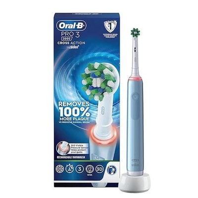 Oral-B Pro 3 Rechargeable Rotating Electric Toothbrush for Adults, 3 Cleaning Mo