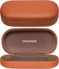 Hard Shell Leather Sunglasses Case,Classic Large Glasses Case for Women Men,Sung