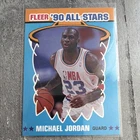 Fleer 1990-91 All-Stars Insert Michael Jordan #5 NBA Basketball Trading Card