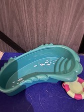 Dollhouse Pool w/ Lifesaver Float Teal Plasti...