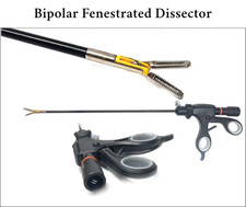 1Pcs Laparoscopic Bipolar Fenestrated Dissector Surgical Instruments CE Approved
