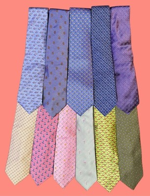 Lot Of 11 Summer Spring Ties Designer Silk Brooks Brothers Makers Zegna Tie +